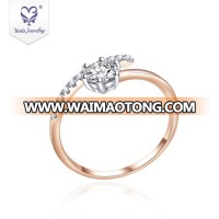 Manufacturer direct sale white gold/rose gold moissanite wedding rings women