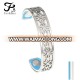 Fashionable Jewelry reversible Stainless Steel Cuff Bracelet Women