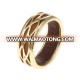 Newest Jewelry 18k Gold Plated Rings Design For Men With 10 Color PU Leather